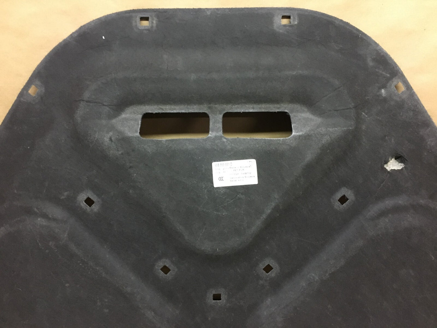 Porsche Macan hood insulation pad — additional angle