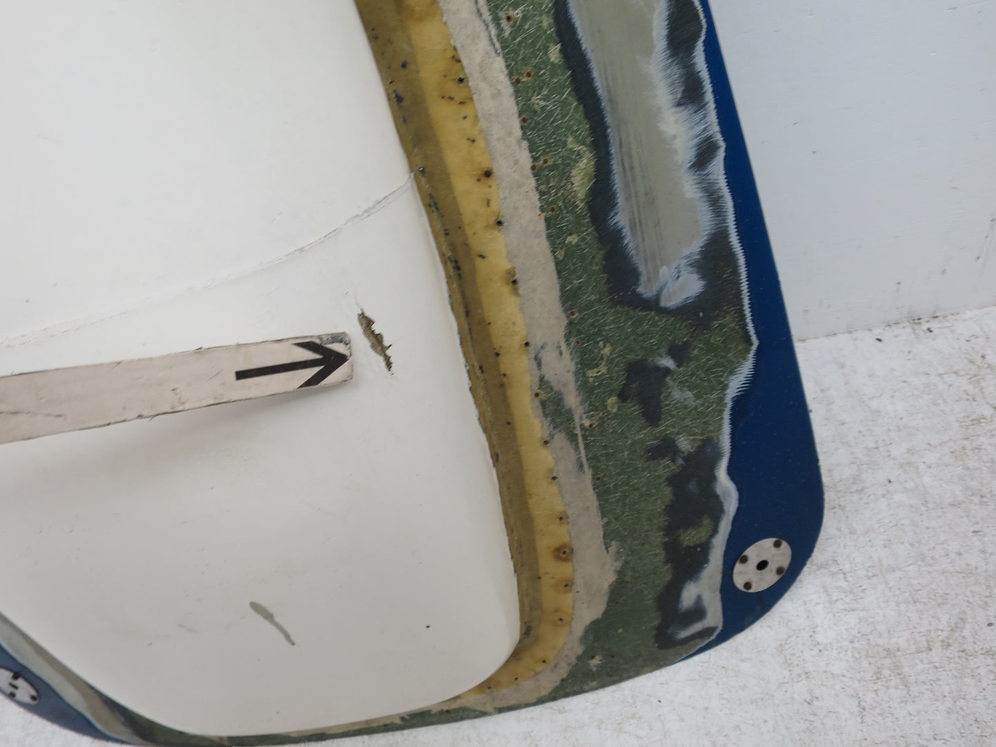 Shelby Cobra GT500 hood scoop — underside