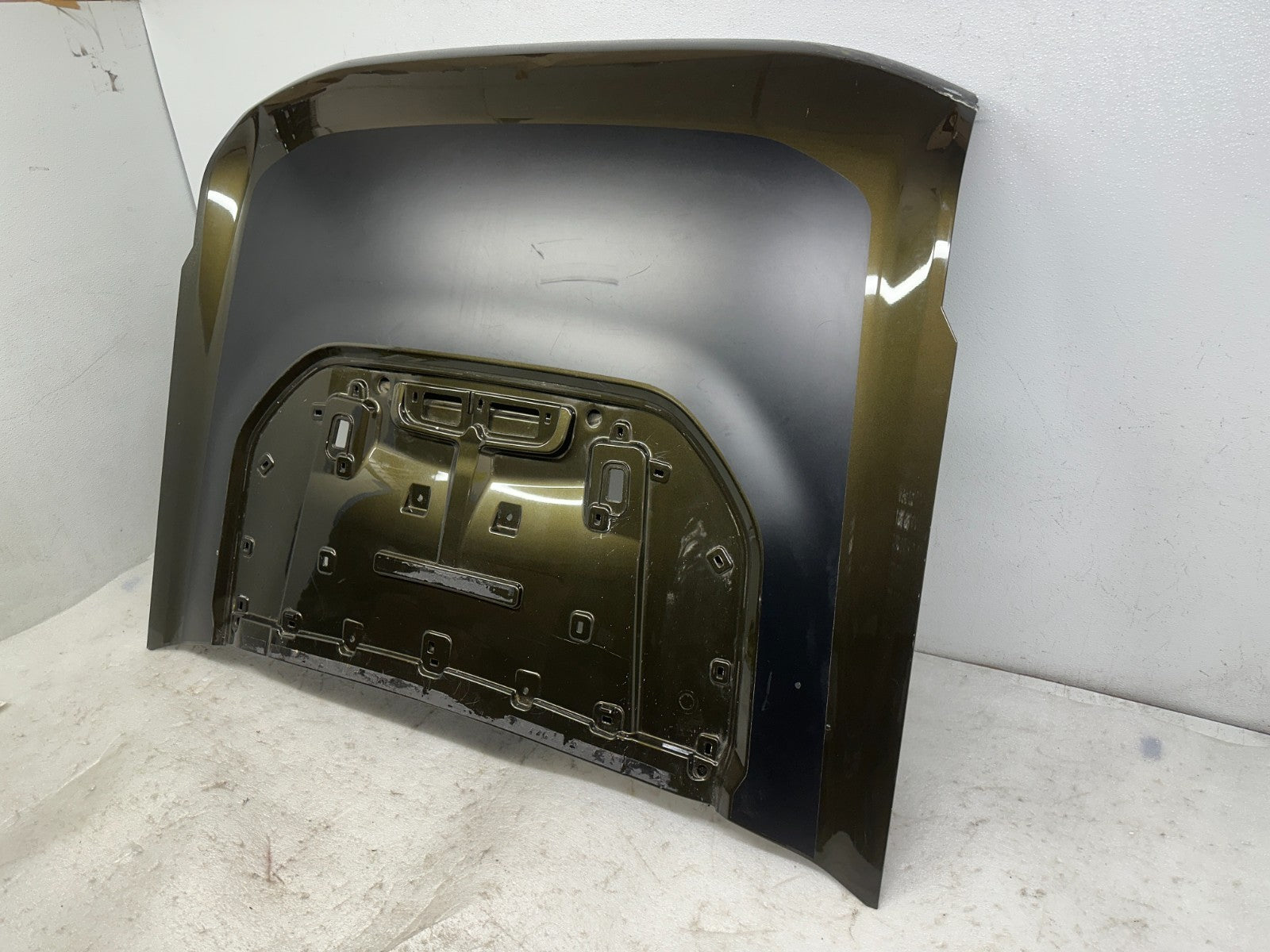 Bronco Raptor hood panel front scratch and dent detail