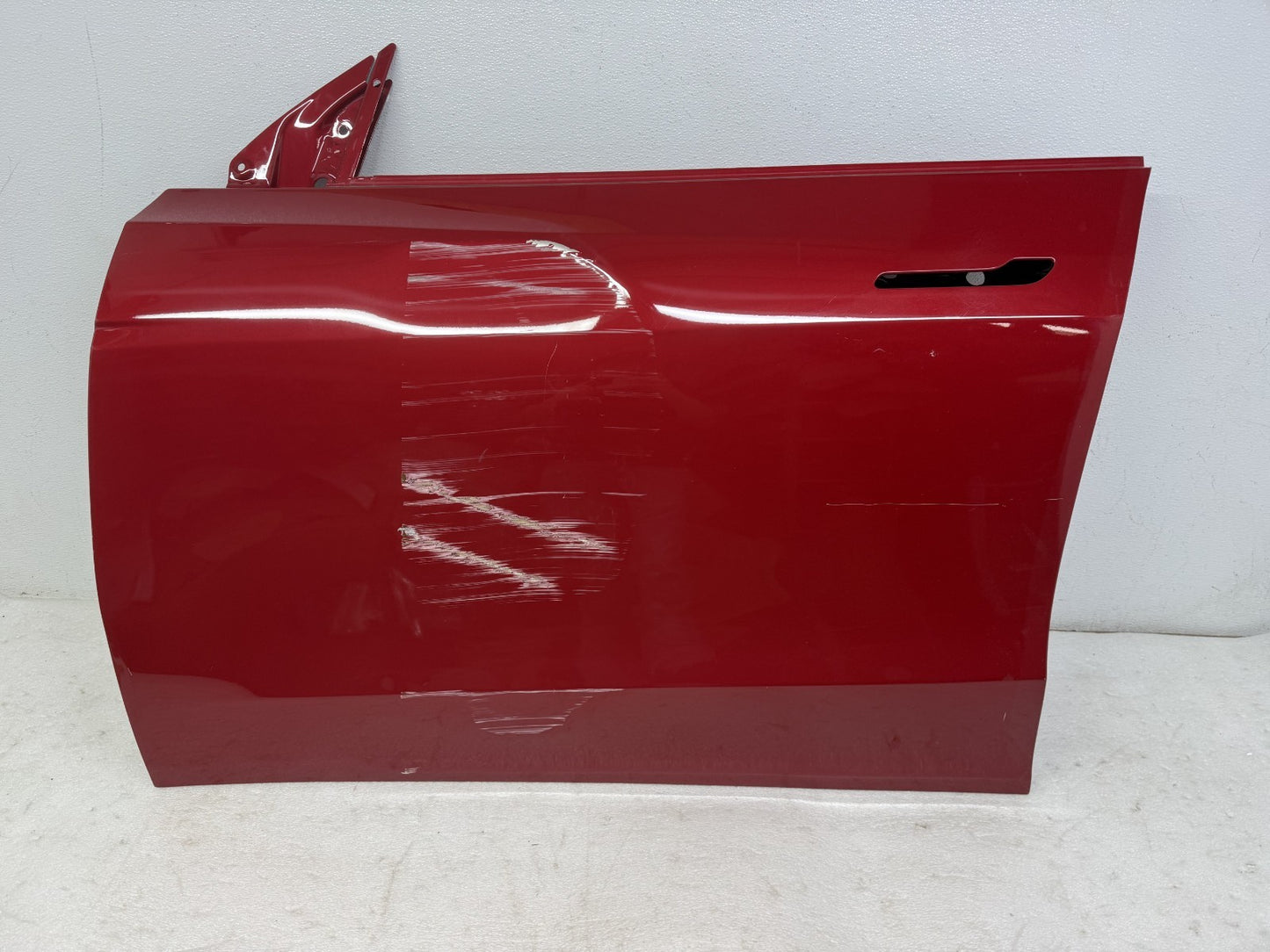 2020-2024 Tesla Model Y front left driver door in red, full view