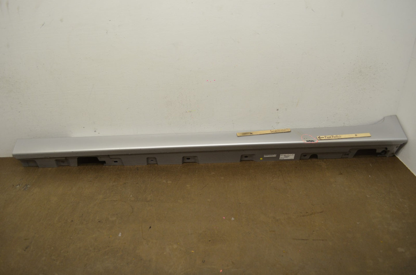 2009-2013 BMW 5-Series F10 OEM left rocker panel lower molding — full view