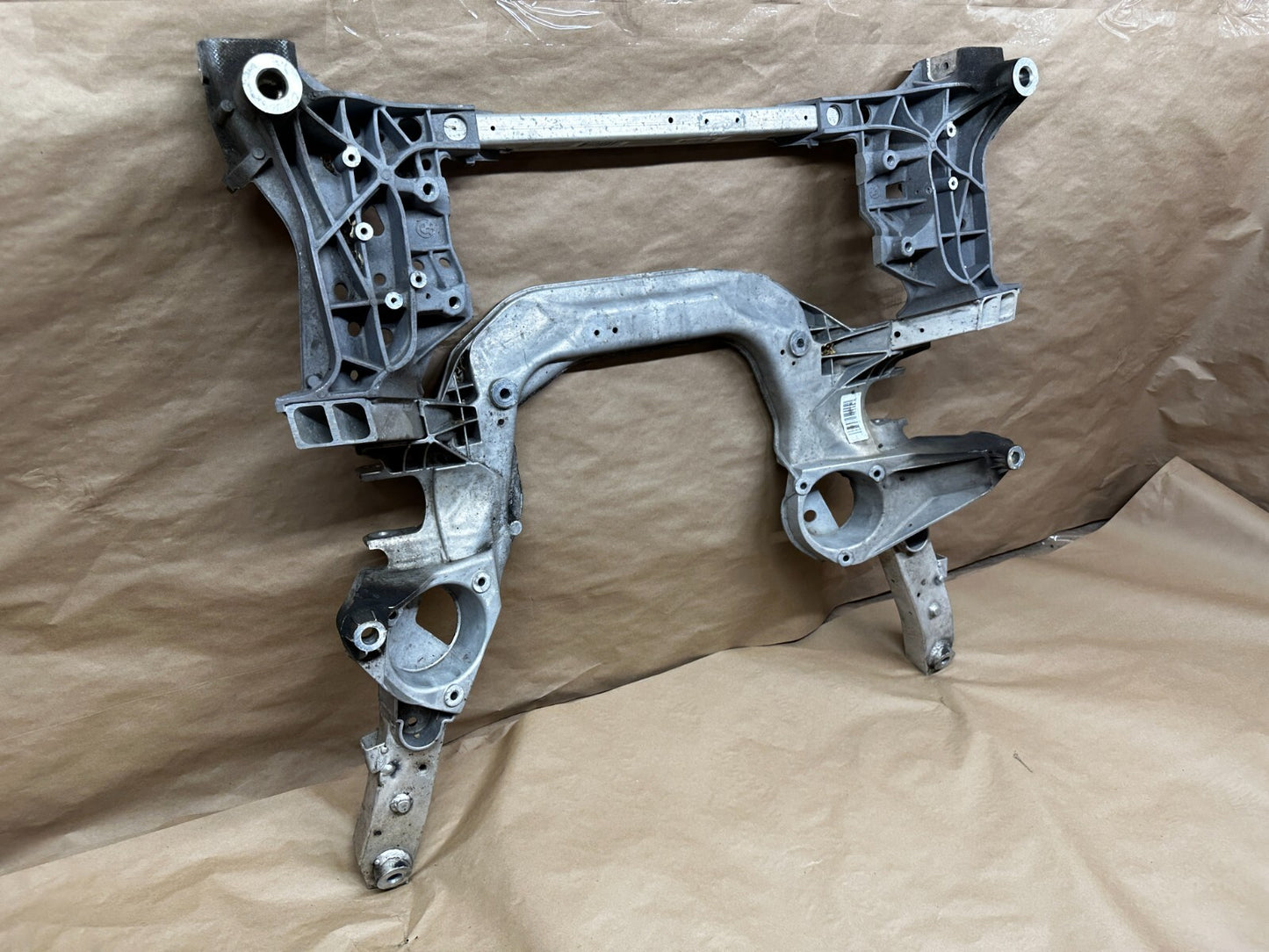 BMW F10 front subframe detail view