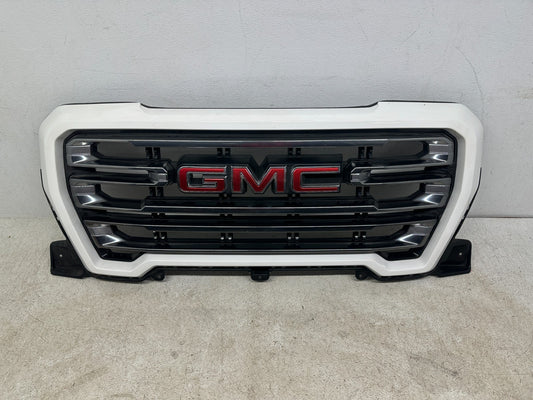 2019-2022 GMC Sierra 1500 SLT grille OEM 84458485 white front view