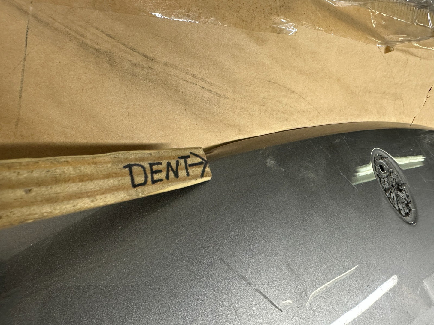 Maserati Levante hood panel scratch and dent detail